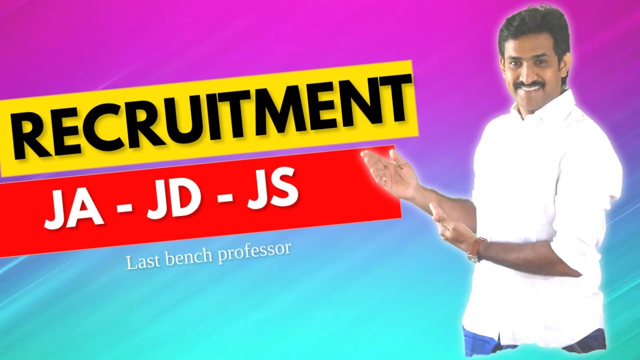 Recruitment and Selection  explained in Tamil | Job analysis | Job description | Last BenchProfessor