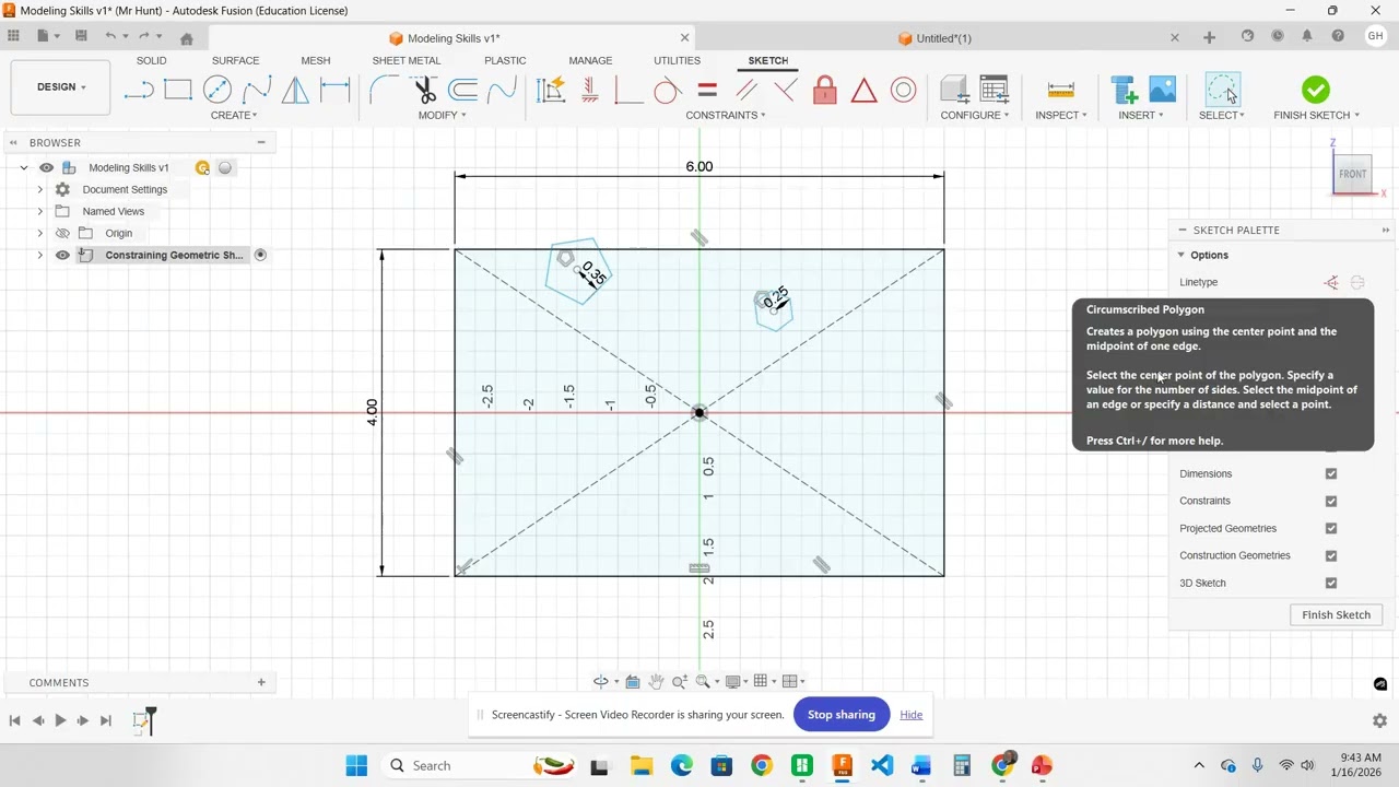 Activity 1.3.4 CAD Modeling Skills Part 1