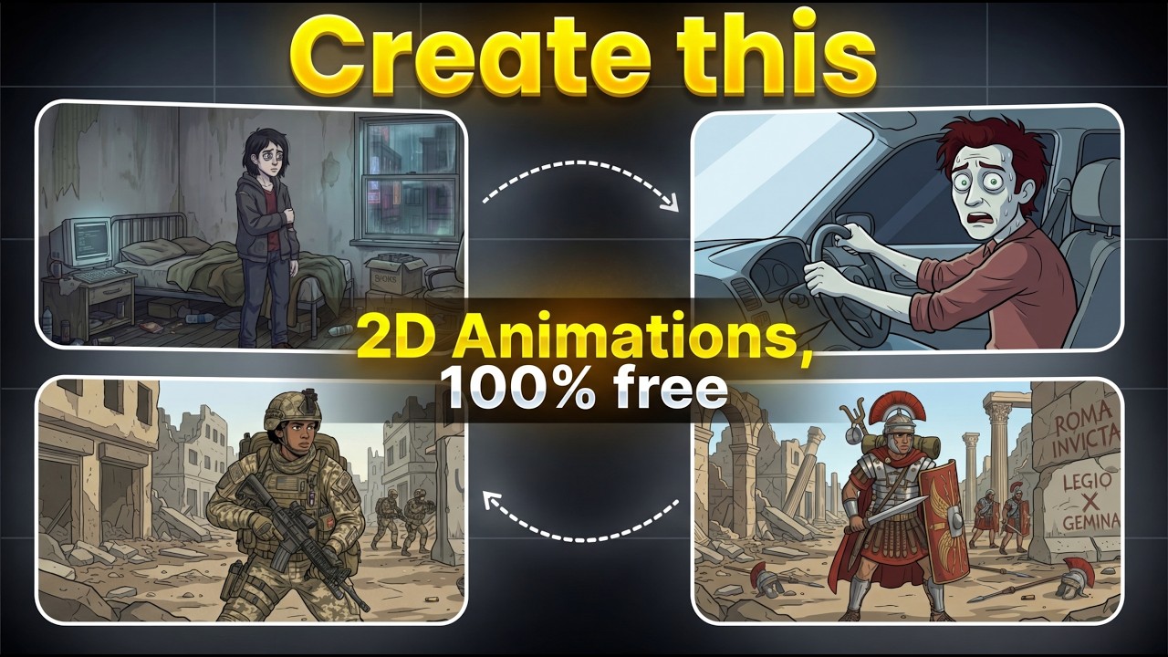 Create This Viral 2D Animation Niche | 100% FREE With Ai