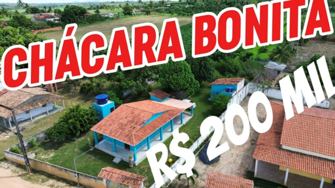 R$ 200 MIL ACETA PROPOSTA CHÁCARA BONITA 24x186 4 BANHEIROS 3 QUARTOS FRUTEIRAS LUGAR MARAVILHOSO 🙏