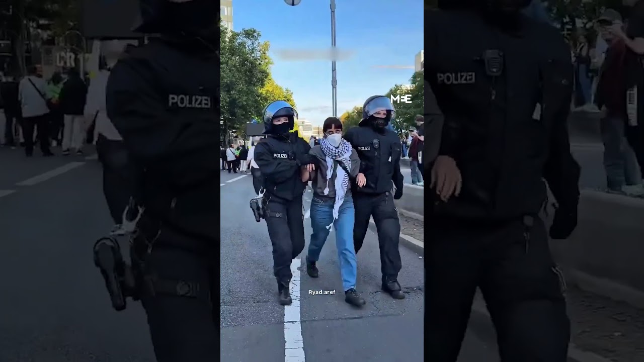 German police brutally arrest activists at Berlin protest for Gaza