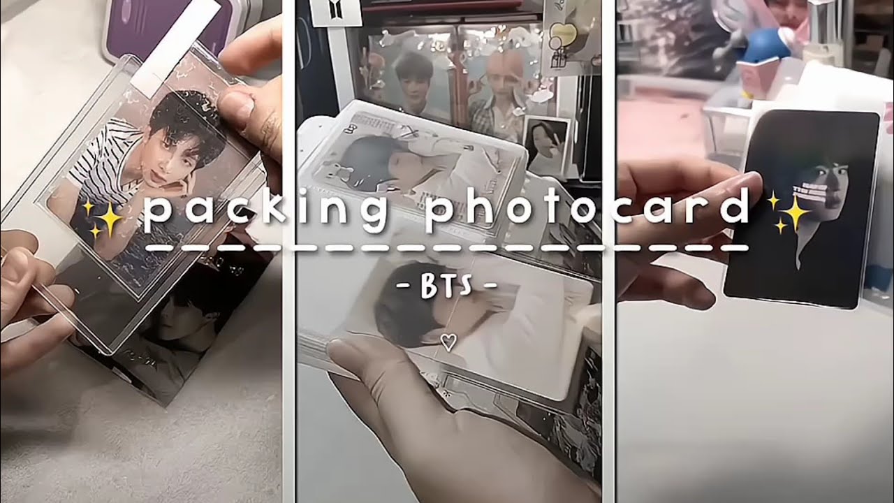 Packing photocard 💭 ! ( 𝗯𝘁𝘀 )