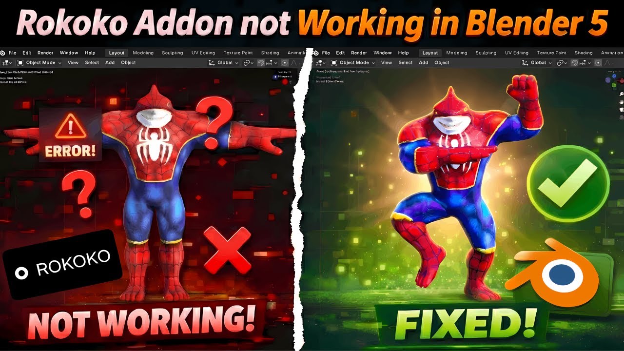 [FIXED] Rokoko Addon not Working in Blender 5