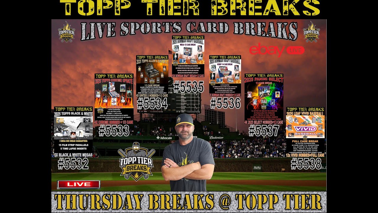 THURSDAY NIGHT BREAKS - 2025-BOWMAN DRAFT, SELECT, BLACK & WHITE, LEAF VIVID