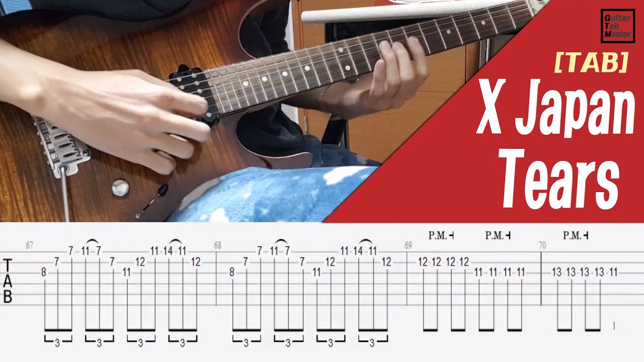 [TAB + INST.] X japan Tears Guitar solo