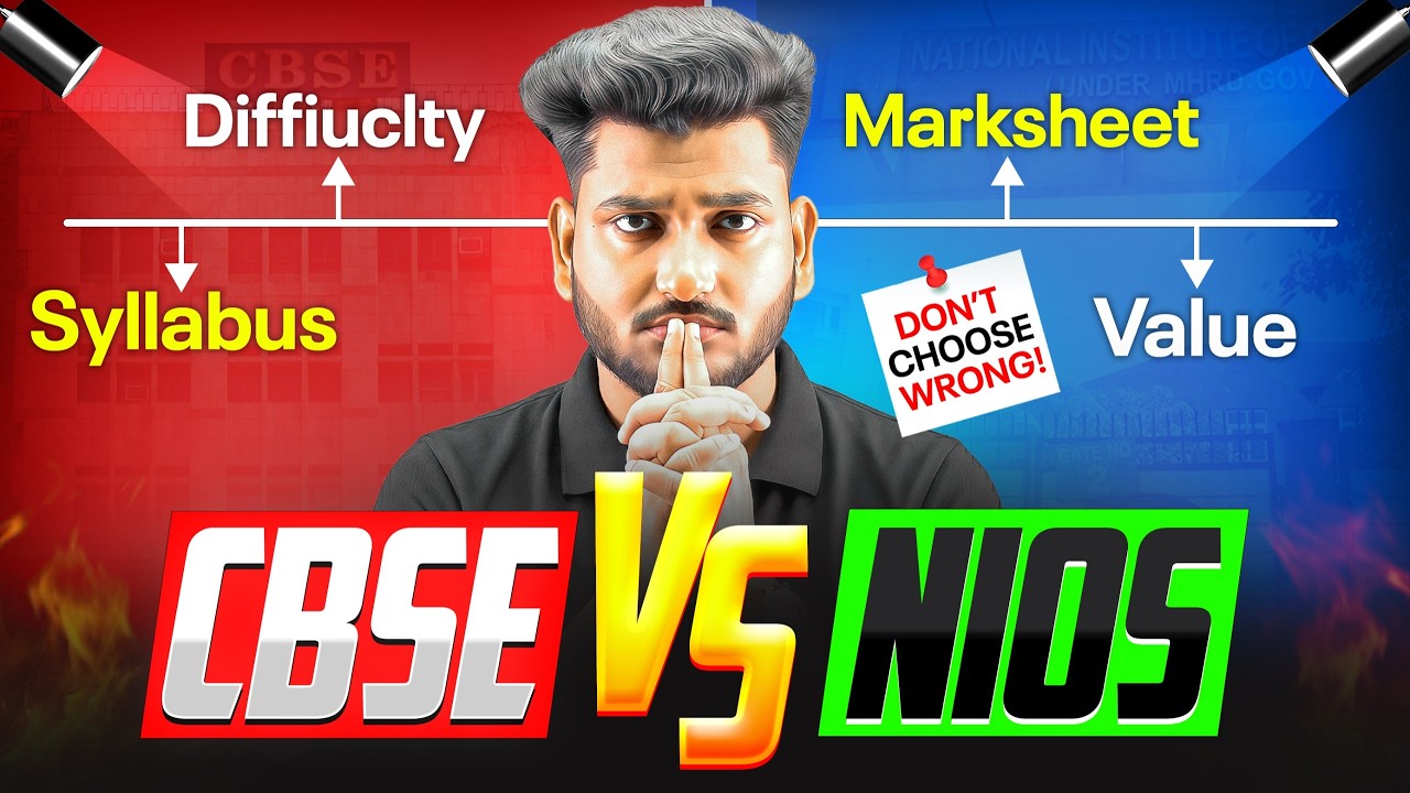 CBSE vs NIOS 🔥 Syllabus, Difficulty, Passing Marks & Value of Marksheet