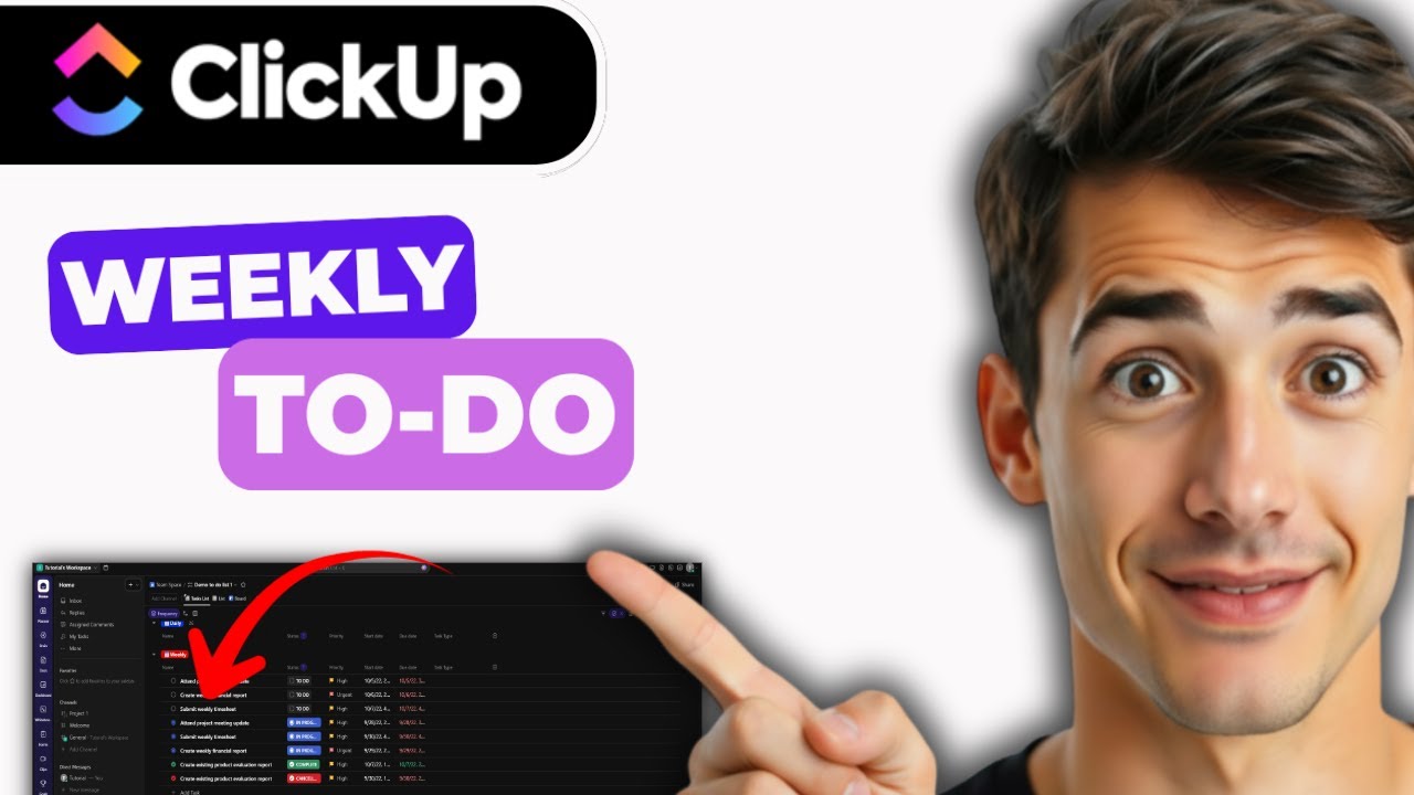 Как создать еженедельный список дел в ClickUp (самый простой способ) (Руководство 2026 года)