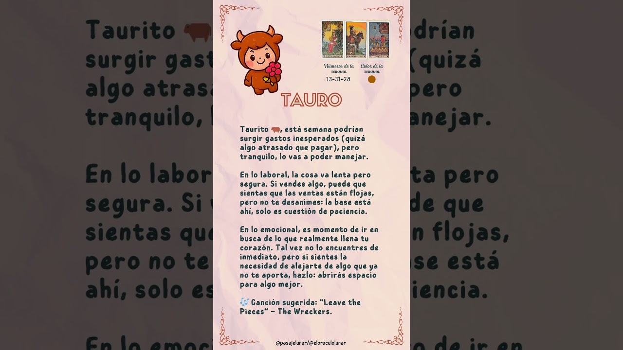 &iquest;Eres Tauro? &iquest;Te reson&oacute;? ✨ #TaroscopoTauro #HoroscopoTauro #Tauro2025 #TarotTauro #SignoTauro