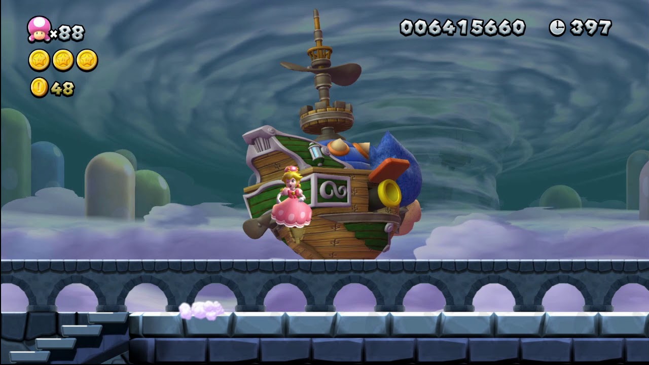【NS】棉花糖雲海 7-城堡 三星幣【Mario U】 New 超級瑪利歐兄弟 U 豪華版