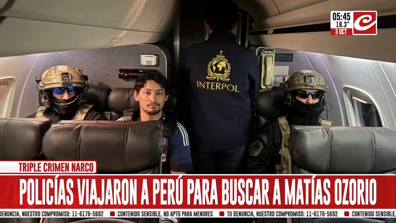 Triple crimen narco: Matías Ozorio ya se encuentra en el país