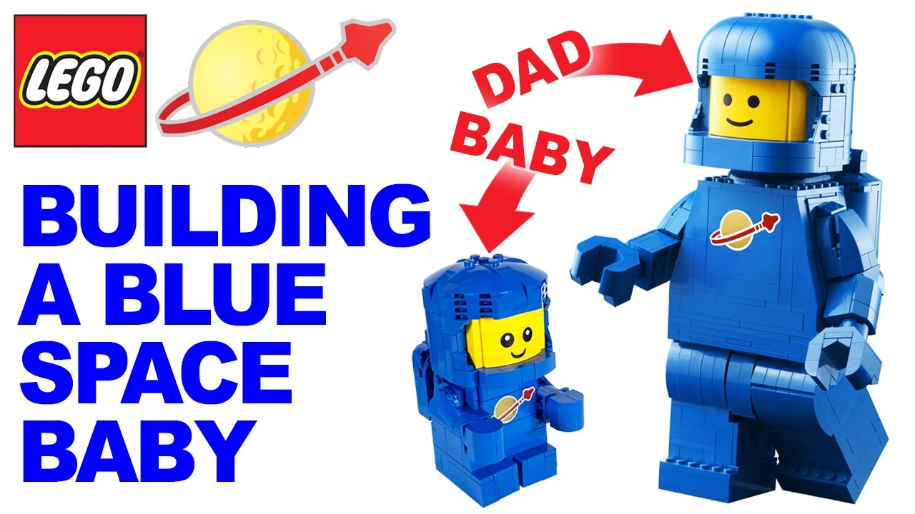 Building a blue upscale Lego space baby - plus the new blue spaceman set #40921
