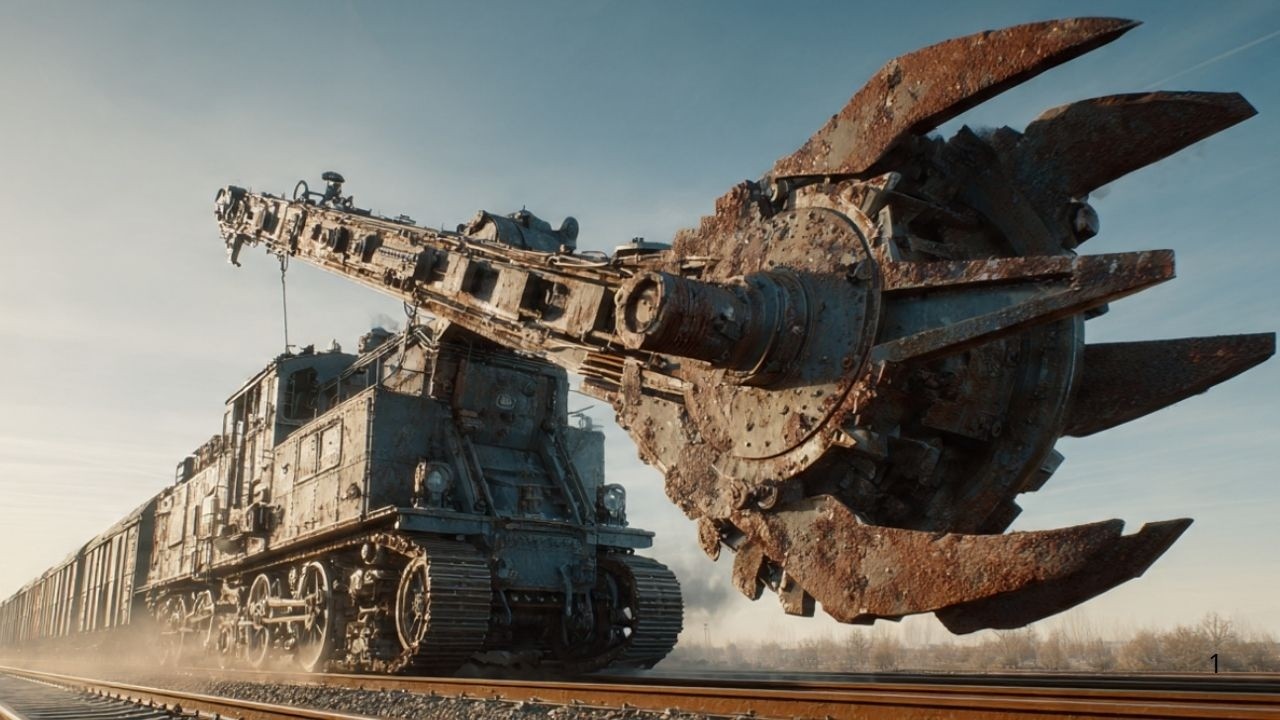 La brutal máquina alemana de 1944 que destruía vías de tren durante la Segunda Guerra Mundial