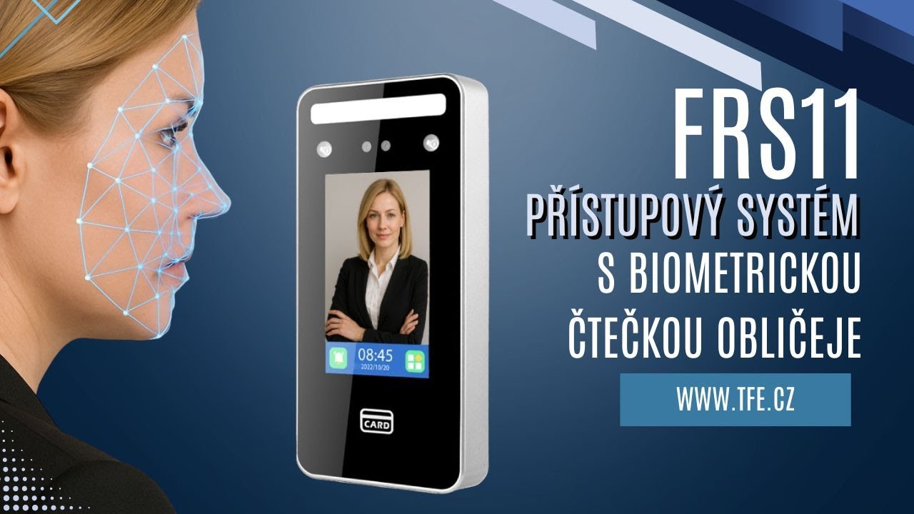Přístupový systém FRS11 s rozpoznáním obličeje.