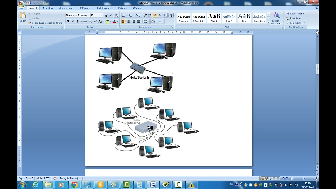 définition réseau informatique