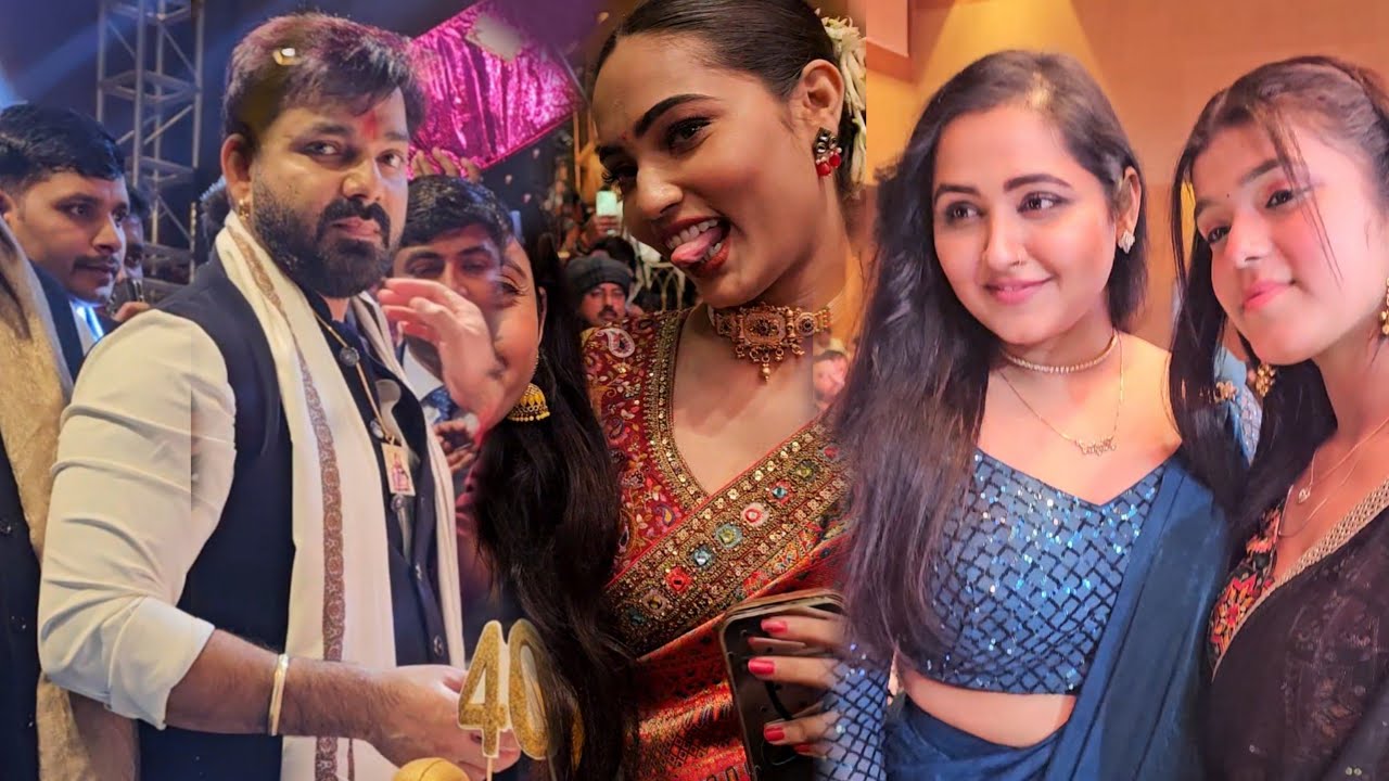 अभी अभी Pawan Singh Kajal Raghwani Queen Shalini एक साथ Birthday मे Lucknow मे हुआ 2025