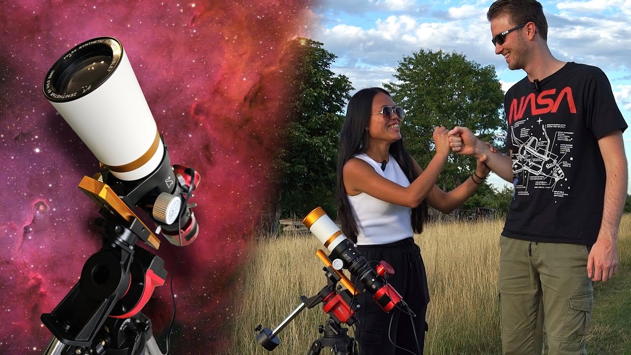 Wir testen das ultimative Reise-Teleskop! Ein Foto vom Elefantenrüsselnebel IC1396A.