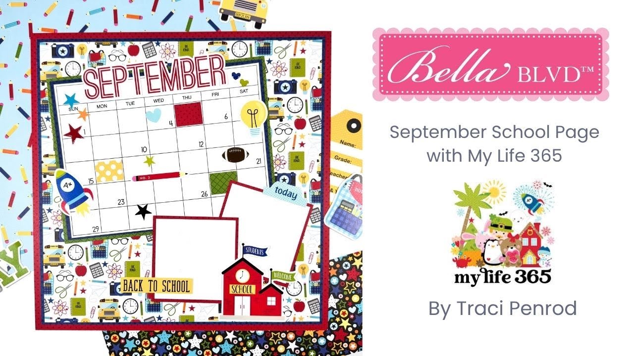 12x12 School Scrapbook Page Tutorial | Traci Penrod