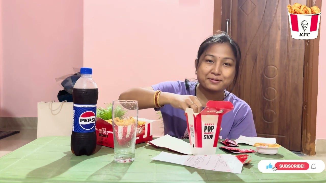 Enjoying kfc chicken with hubby ||Putli Brahma ||