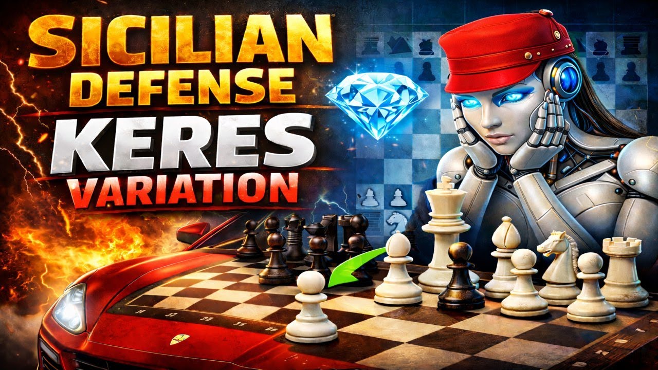BLITZ Chess SICILIAN DEFENSE KERES VARIATION Brilliant Attacking PLAN