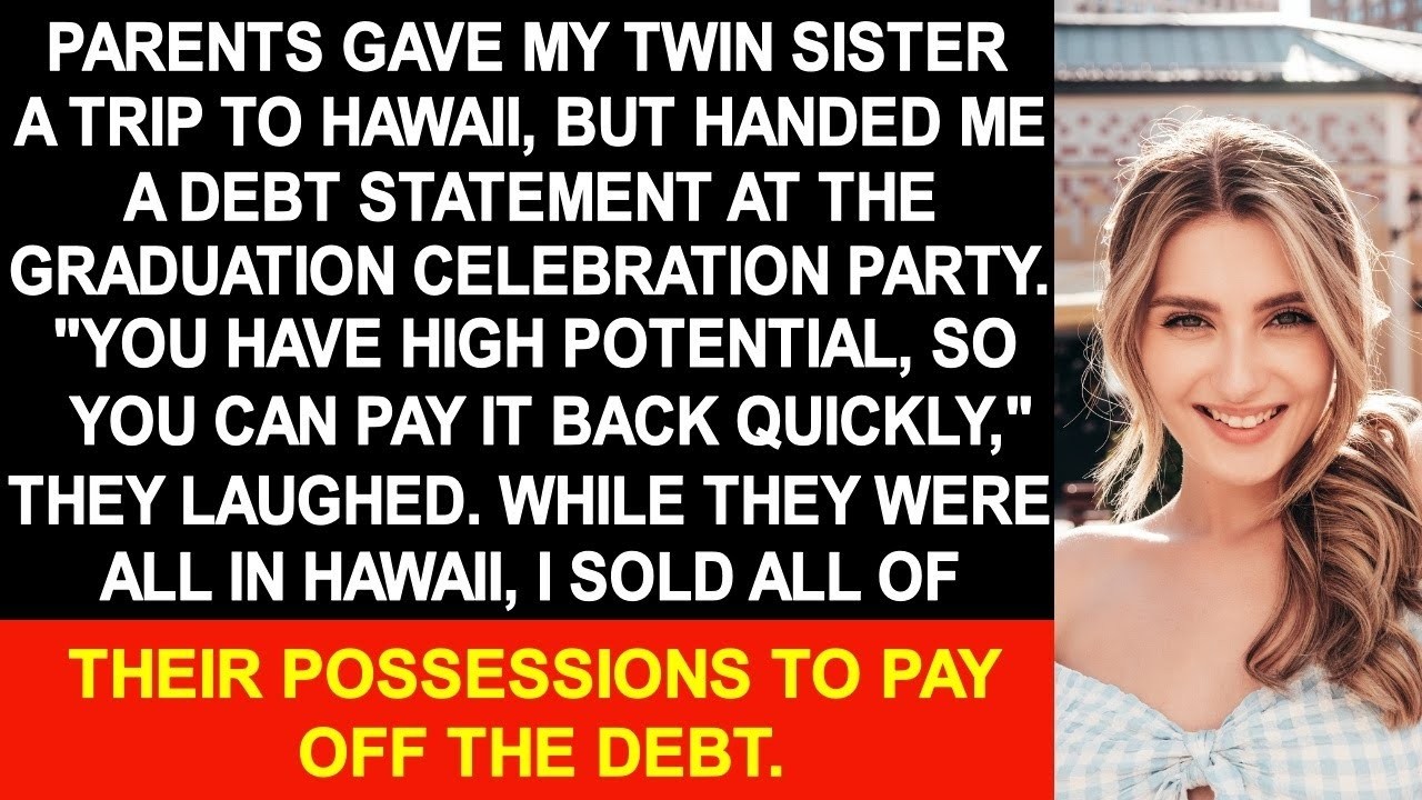 Parents gave my twin sister a trip to Hawaii, but handed me a debt statement for graduation. So...