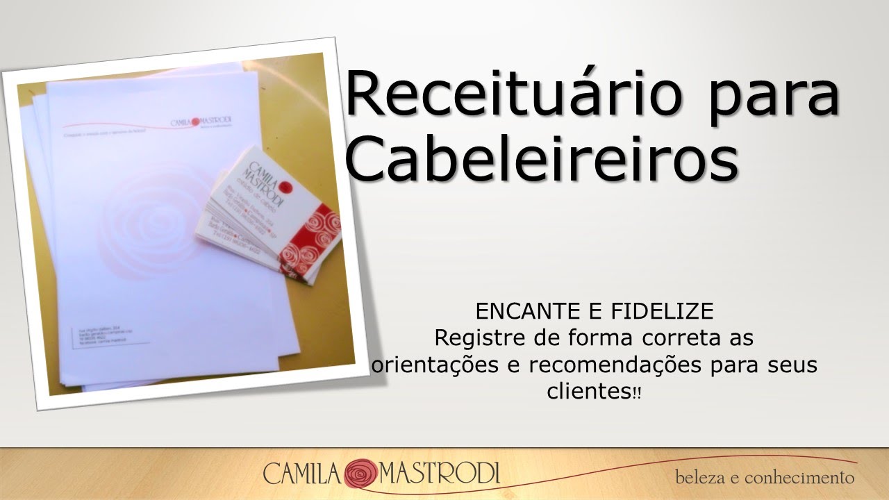 Receituario para cabeleireiro - essa moda precisa pegar!!! - Por Camila Mastrodi