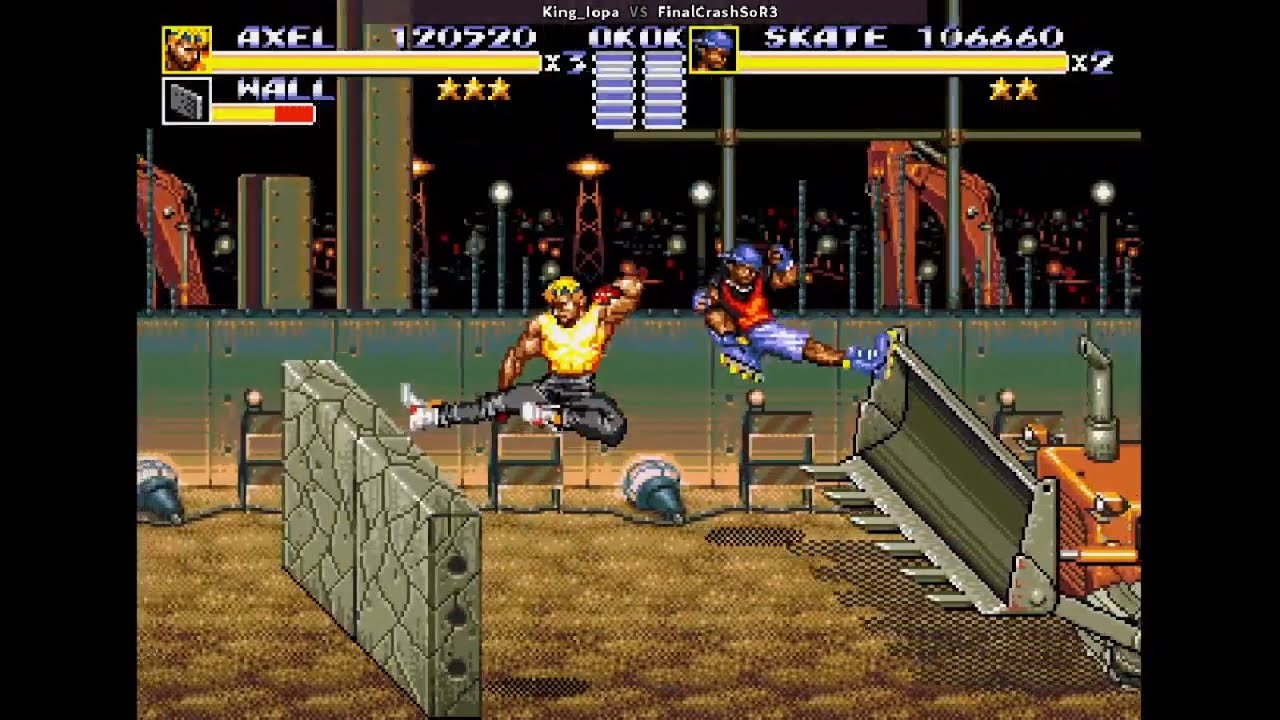 Streets of Rage 3 Hard No Death Coop (Axel & Skate) by King iOpa & FinalCrashSoR3