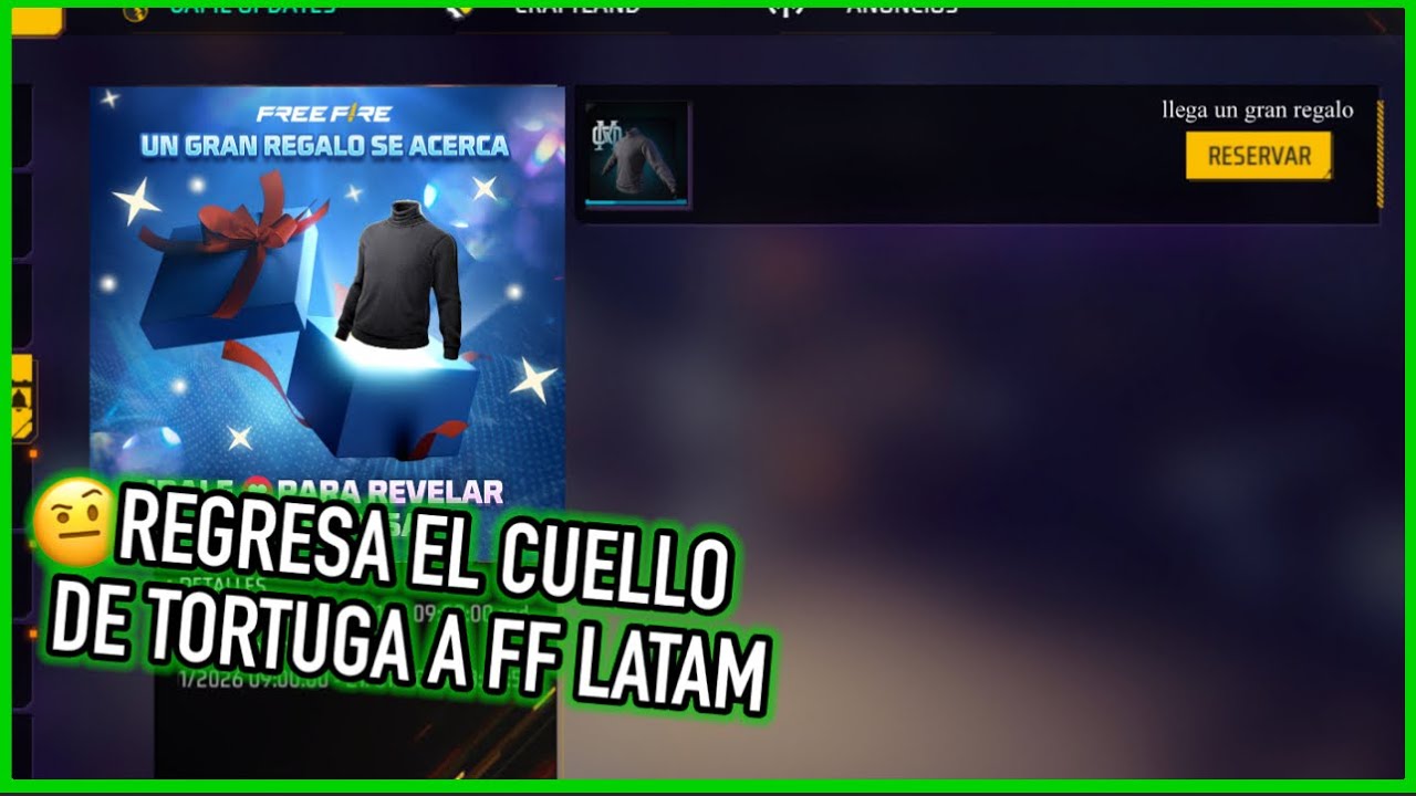 Regresa el Cuello de Tortuga Gratis a FF Latam 🤨 | JORGEPLAYED