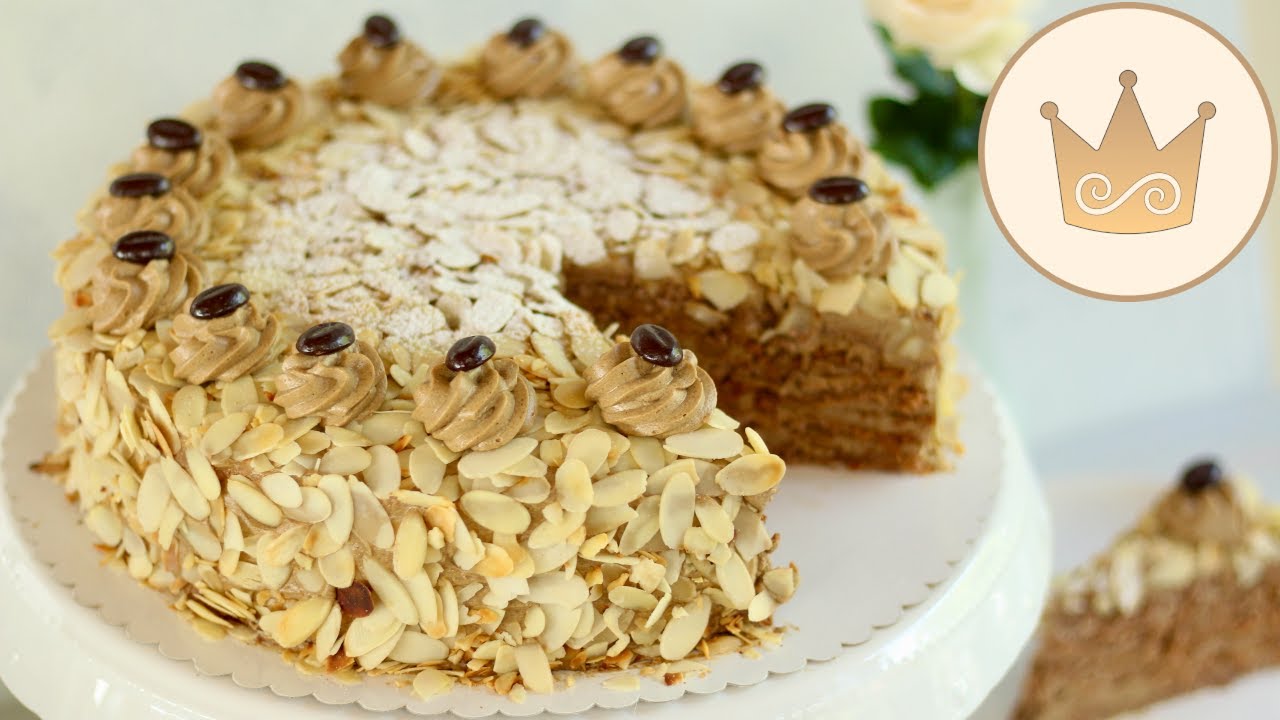 DU LIEBST KAFFEE, MANDELN und ZIMT? MANDEL-KAFFEE-TORTE/ AGNES-BERNAUER-TORTE | REZEPT SUGARPRINCESS