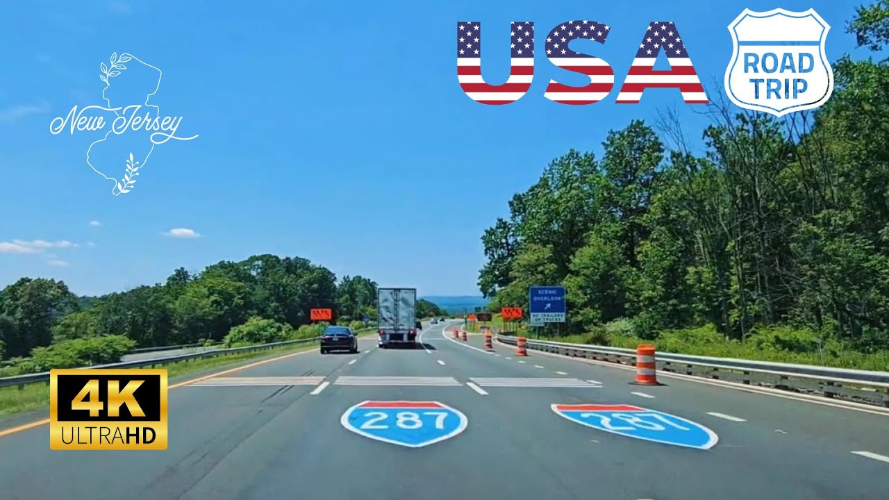 🚗 New Jersey Road Trip 2025 🌿 The Garden State in 4K Relaxation