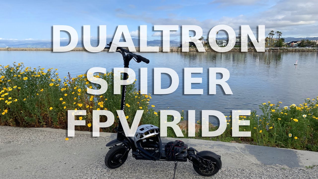 Dualtron Spider Electric Scooter FPV Raw Footage, Ballona Creek Los Angeles, 4k60fps