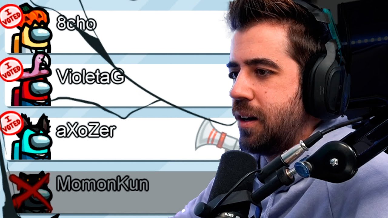 Auron juega Among Us con una cámara que le suma años 🤶