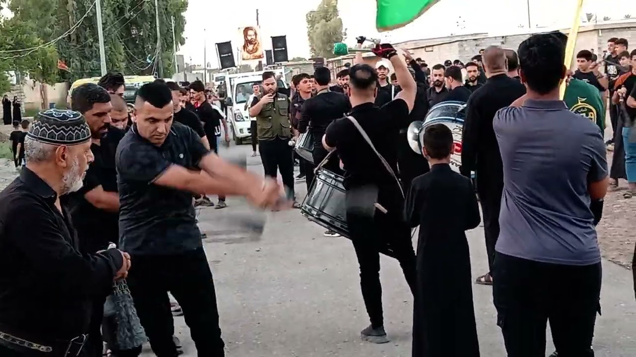 نزول موكب عزاء زنجيل هيئة شباب محمد الصابر ( عليه السلام ) || قرية ابو خريبيش || محرم 1447 هجري