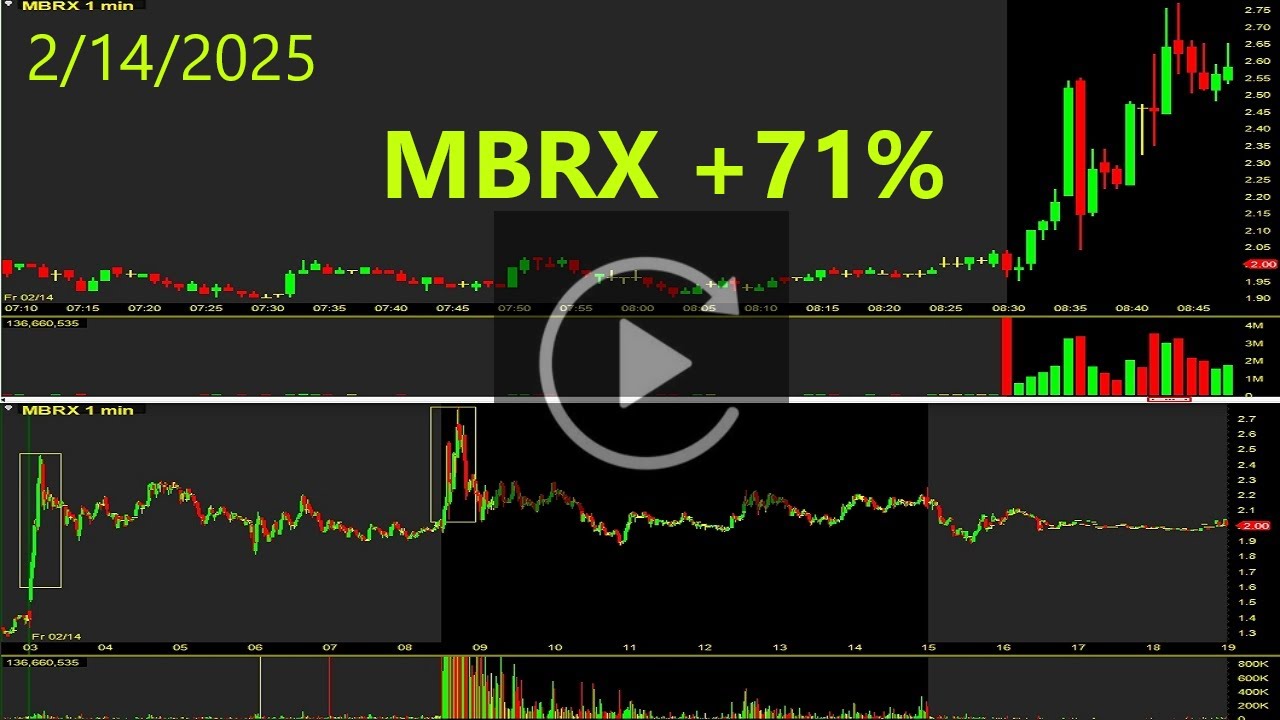 MBRX Stock Replay +71% Moleculin Biotech Inc Stock Review