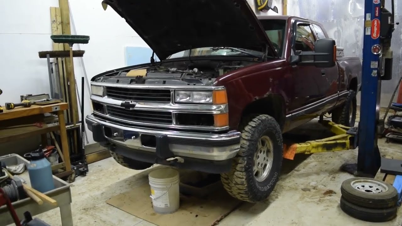 Fixing the oil leak on this 97 Chevy 6.5 diesel that my wife had to buy! Leroy Diesel oil cooler