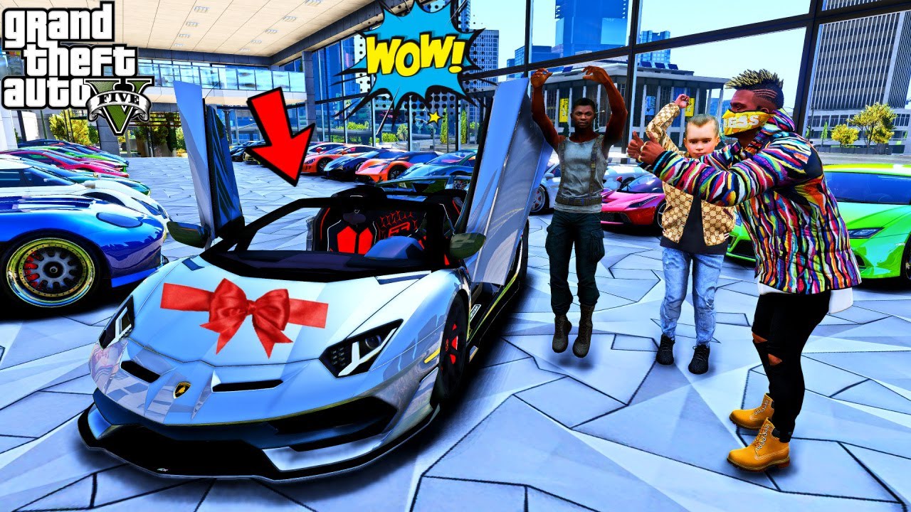 GTA 5 Family Roleplay #5 -😂😎 Franklin Buys African Boy His FIRST Super Car Ever!