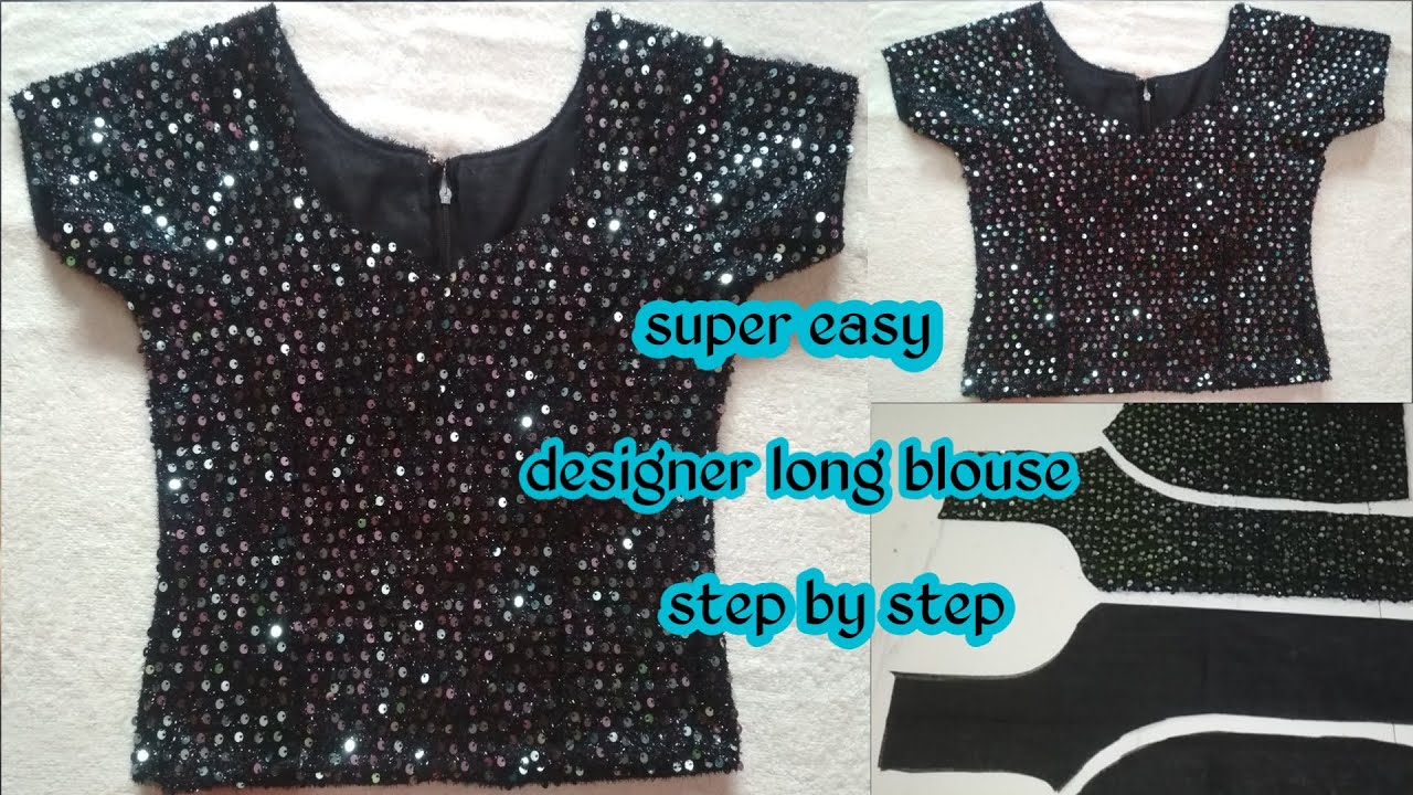 Super 🤗 easy latest long blouse with zip cutting & stitching sab se सरल Princes कट ब्लाउज की कटिंग,