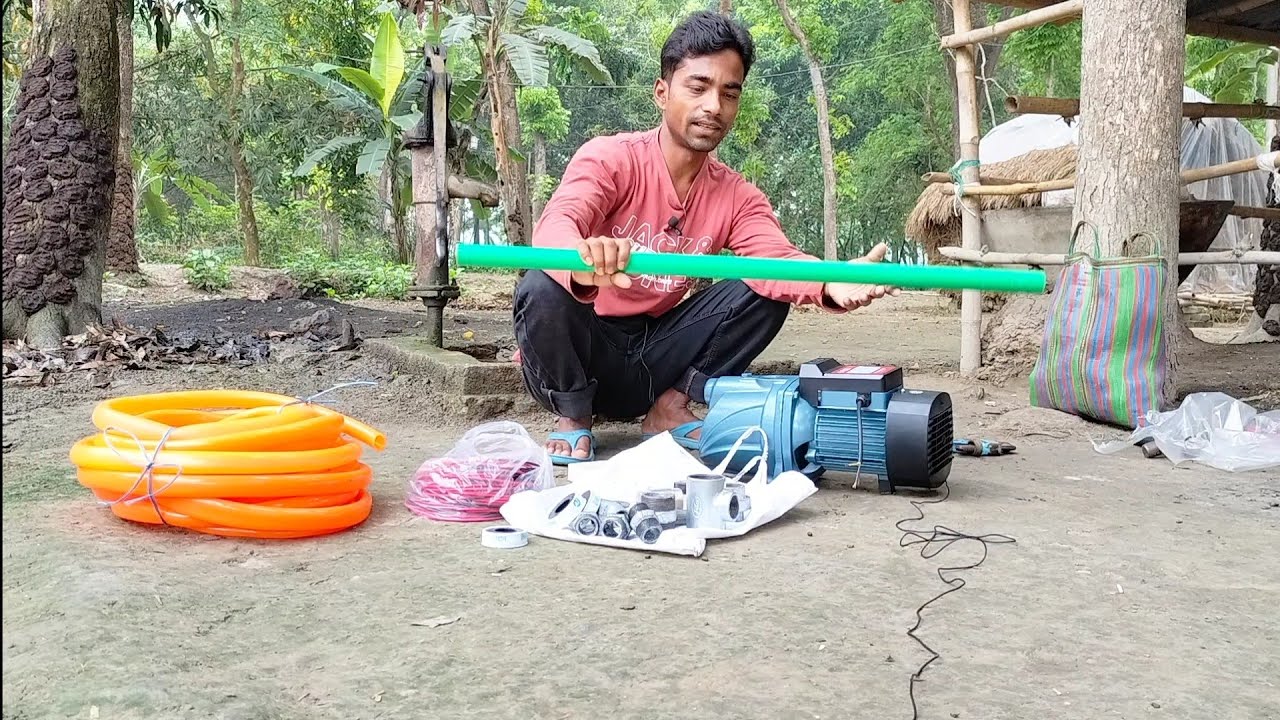 সহজ পদ্ধতিতে মটর ফিটিংস শিখুন || 1HP Water pump installation || Plumbing || Electric