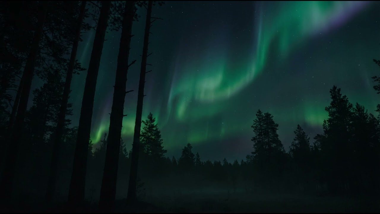 Deep Sleep for Stress | Under the Northern Lights (Almost Silent, 8 Hours)