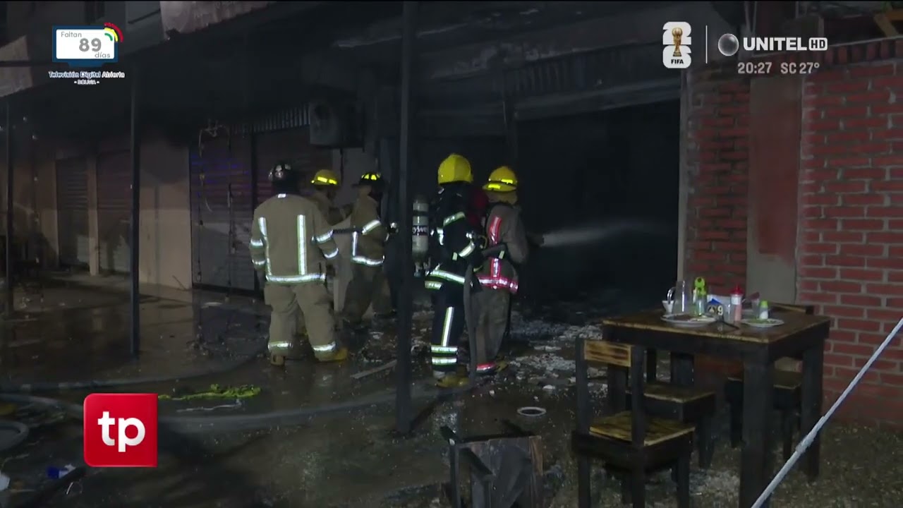 Se registra una explosión e incendio en en la zona norte de Santa Cruz de la Sierra