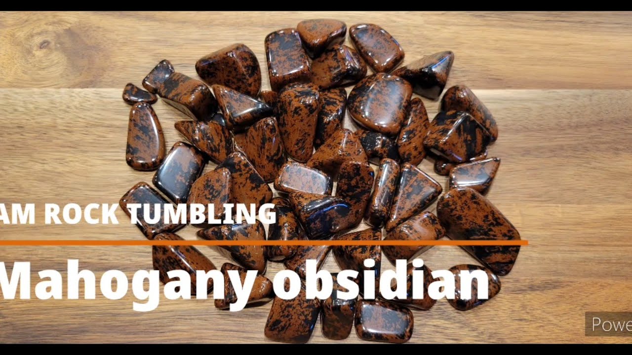 Rock Tumbling: mahogany obsidian in lortone and lot-o from start to finish polish