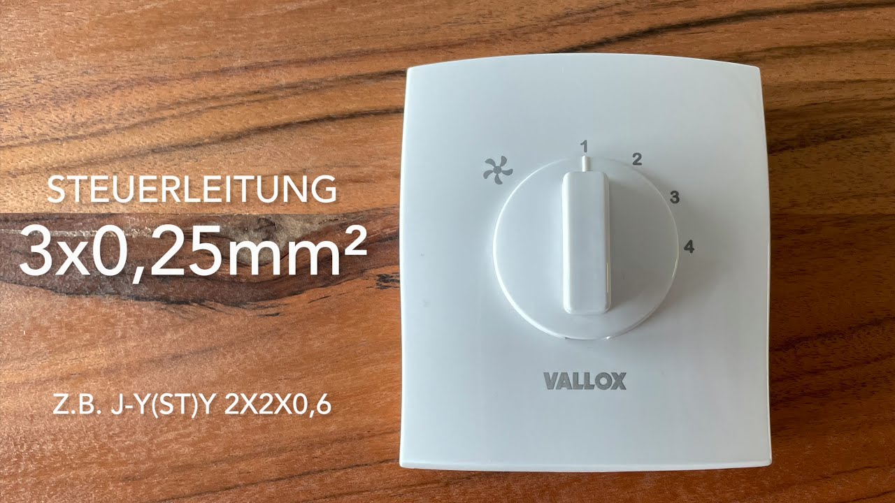 VALLOX Lüftungsgerät der MV Serie mit einem 4 Stufenschalter betreiben