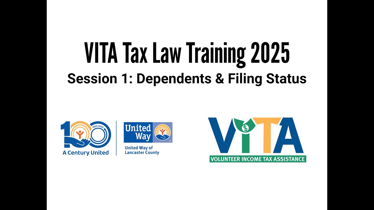 VITA Tax Law Training 2025 - Session 1: Dependents & Filing Status