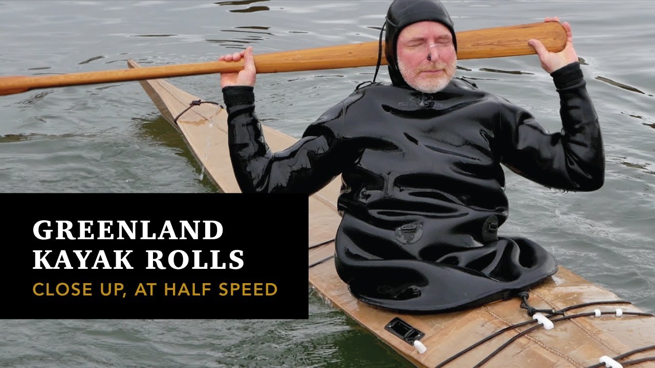 Some Greenland Kayak Rolls, Close Up at Half Speed