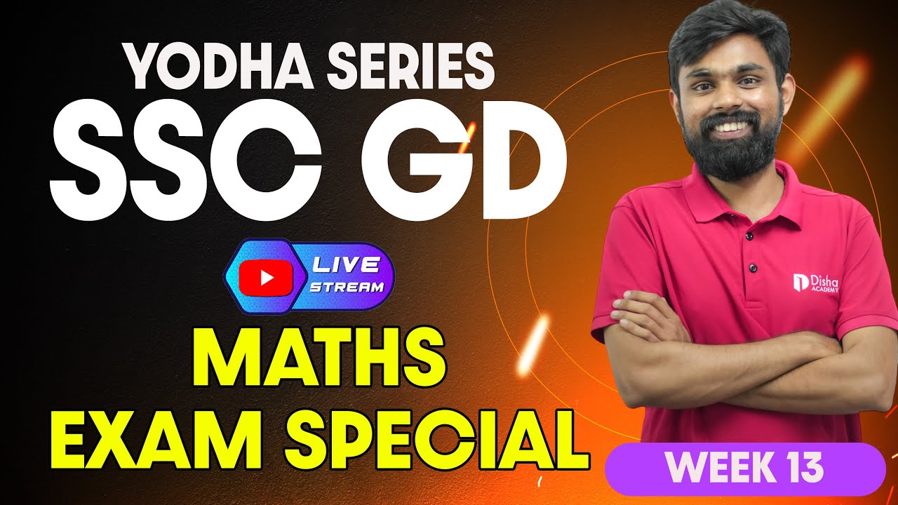 Yodha SSC GD 2024 - MATHS - MATHS LIVE - PYQ - Exam Special #ssc #ssclive #sscgd #sscgd2024