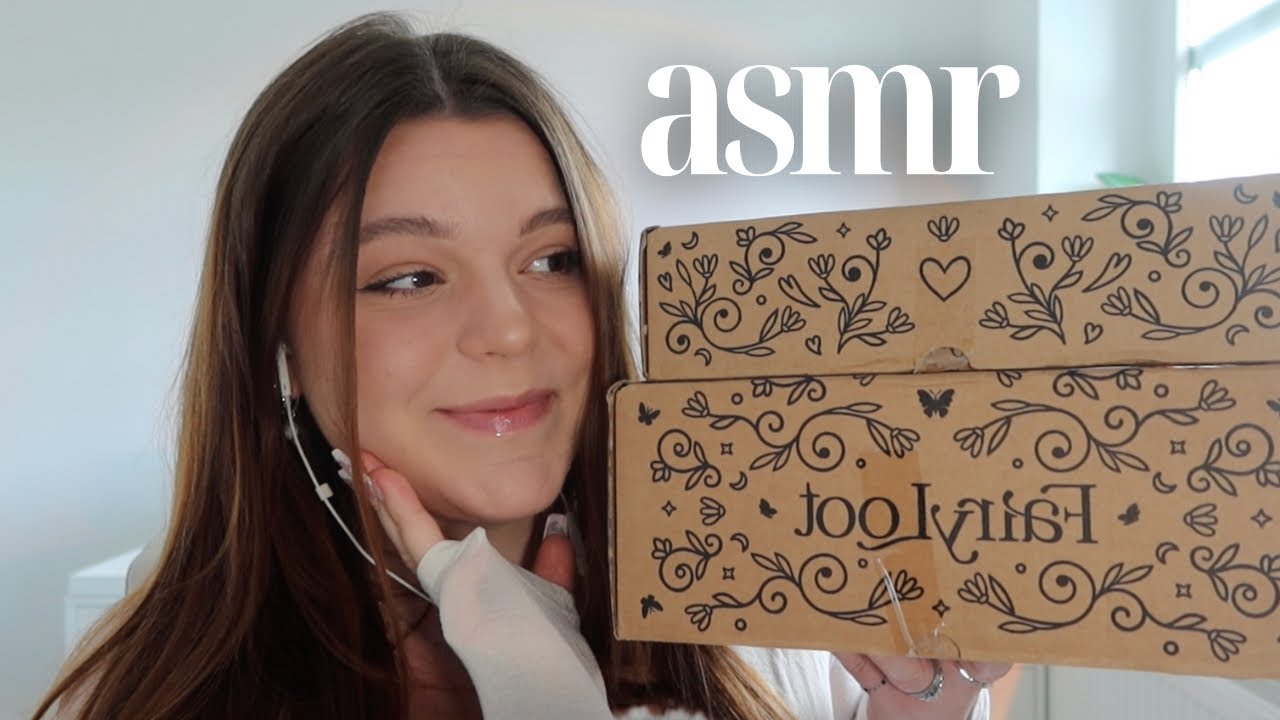 ASMR fairyloot july book unboxing 🧚🏻✨ *whispered book haul & very exciting books*