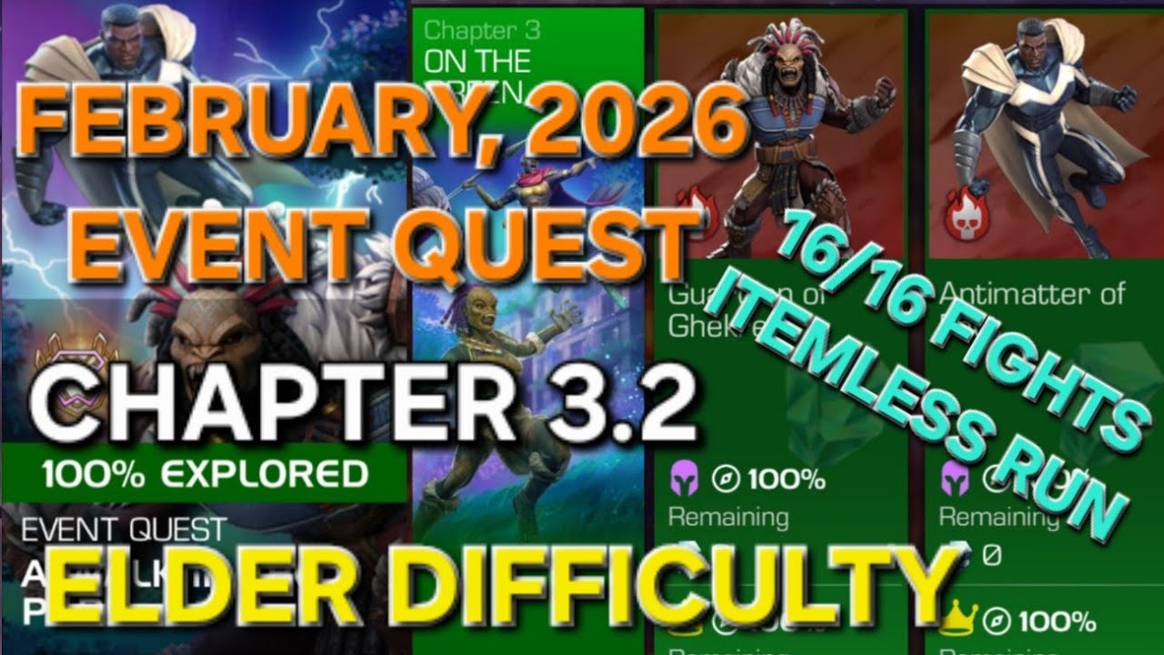 MCOC February Event Quest ( A Walk In The Park ) Elder Difficulty Chapter 3.2 ( Antimatter of Fact )