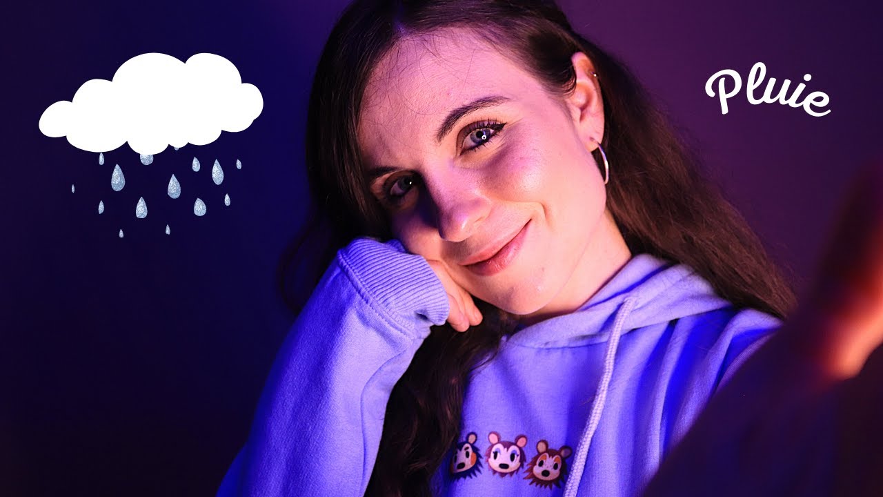 ASMR Pluie 🌧 Inaudible whispers & visuels 💤 (hand movements, face touching)