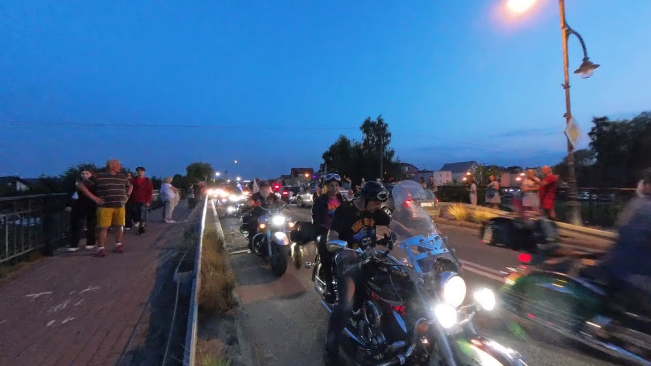 [360° VR] Bike Week Łeba 2024 - parada wieczorna
