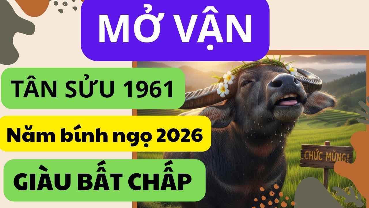 MỞ VẬN TÂN SỬU 1961 NĂM BÍNH NGỌ GIÚP PHÁT TÀI PHÁT LỘC VẠN SỰ HANH THÔNG