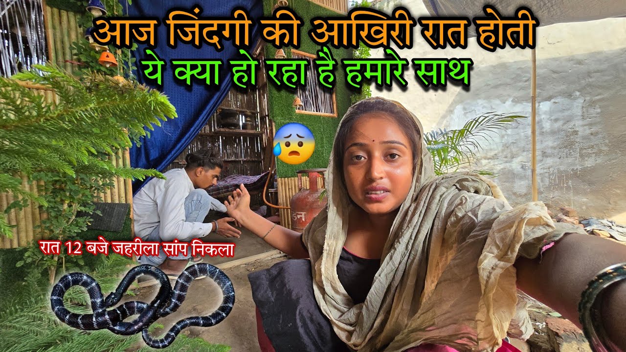 😰रात मे बिस्तर के नीचे जहरीला सांप निकला | sad couple | कहा जाए हम लोग |